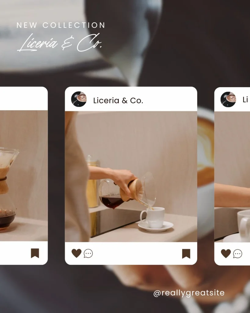 The picture shows local branding project done for instagram account of a cafe in Palarivattom, kochi